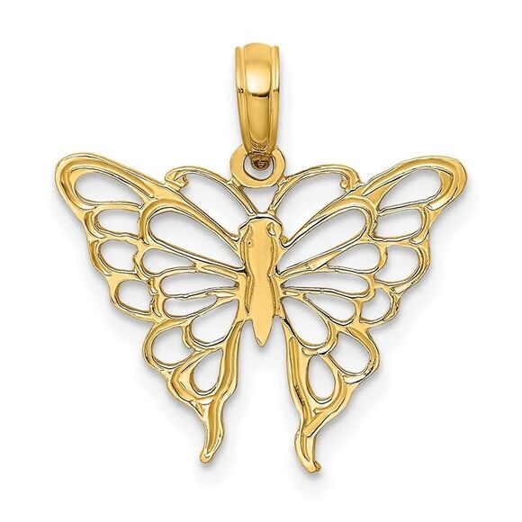 10K Yellow Gold Butterfly Charm